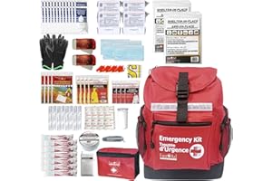 First Aid Central Emergency Survival Kit, Survival Backpack with First Aid Kit & Assorted Emergency Supplies