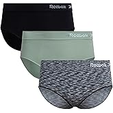 Reebok Womens Hipster Underwear - 3 Pack or 6 Pack Plus Size Performance Hipster Panties Seamless Underwear for Women (1X-3X)