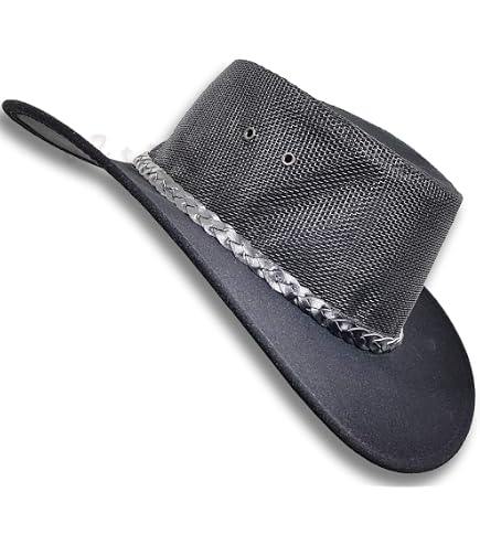 SIROCCO SZ M American Hat Maker Suede leather mesh sun Cowboy Hat western ranch American Hat Makers Sirocco Small Leather Mesh Sun Hat for  main image 4