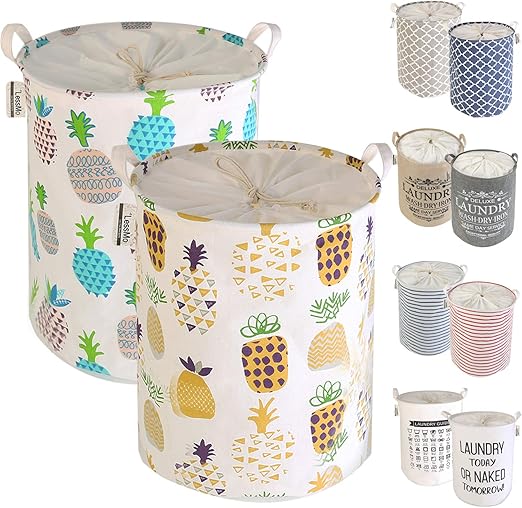 LessMo 2STK 19.7" Kordelzug Wäschekorb Lagerung Sorter