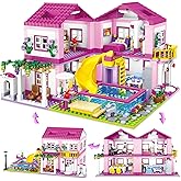 Pink Girls Summer Villa Friends Building Set Compatible with Friends Construction Educational Toy for Kids Age 8-12 and Up 10