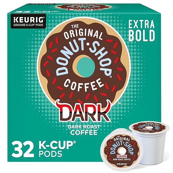 THE ORIGINAL DONUT SHOP DARK, KEURIG SINGLE SERVE K-CUP PODS, DARK ROAST COFFEE PODS, 32 COUNT