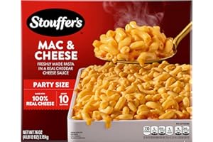 Stouffer's Mac N Cheese Frozen Entree with Freshly Made Pasta and Cheddar Cheese Sauce – Oven Mac and Cheese Party Size – Made with 100% Real Cheese 76 Oz