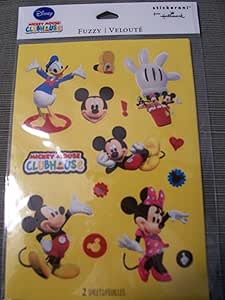 amazoncom disney mickey mouse clubhouse fuzzy stickers stickeroni
