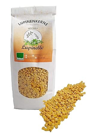 Bioland Lupinenkerne'Lupinello'- 600g Lupinen geschält -eiweißreich-vegan-Rohkost