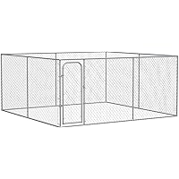 PawHut 172 Sq. Ft. Dog Playpen Outdoor, Walk-in Dog Run Kennel Puppy Exercise Pen with Galvanized Steel Frame, for Small and