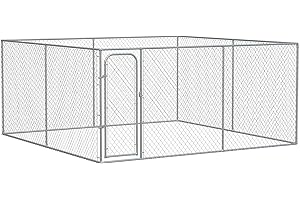 PawHut 172 Sq. Ft. Dog Playpen Outdoor, Walk-in Dog Run Kennel Puppy Exercise Pen with Galvanized Steel Frame, for Small and 