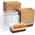 Kitchen Supply Mini Paper Loaf Pans - 4x2x2 Inch, Set Of 25, No Grease Needed