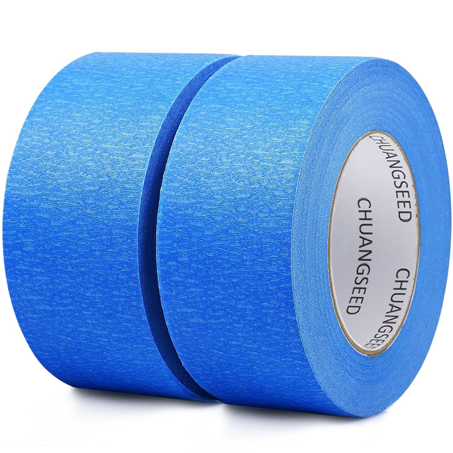 CHUANGSEED Blaues Abdeckband 48mmX50m 2 Rollen, Kreppband für Malerarbeiten und Renovierungen-Leicht Abnehmbar Abklebeband - Malerband Wasserdicht Blau abdeckband lackieren auto