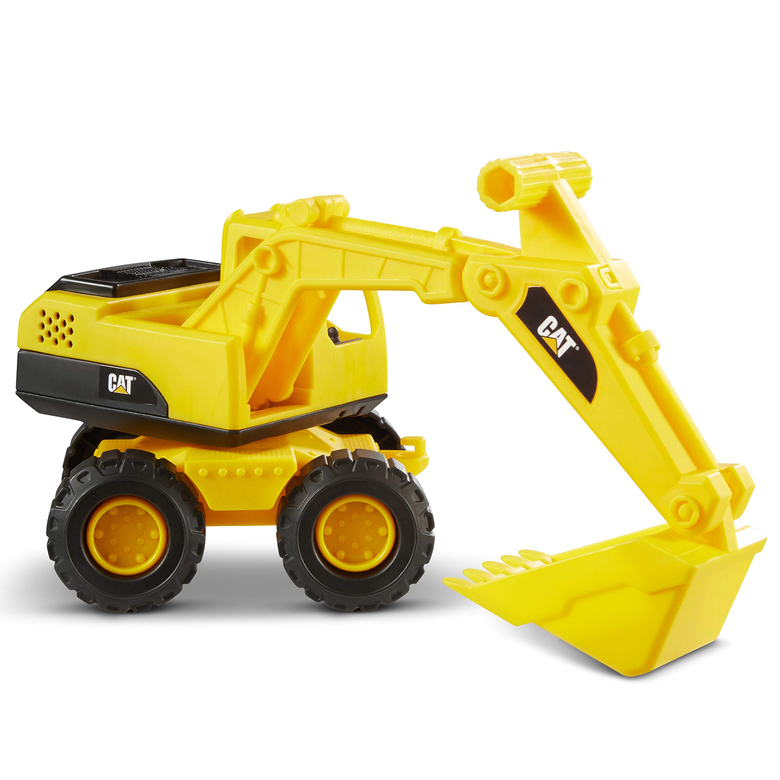 Cat Construction Fleet 10” Excavator Toy – Heavy‑Duty Plastic, Working Boom & Bucket, Free‑Rolling Wheels, Indoor/Outdoor Sandbox Vehicle for Toddlers & Kids Ages 2 +
