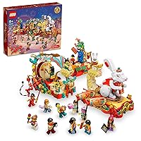 LEGO Lunar New Year Parade 80111 Building Toy Set; for Kids, Boys and Girls Ages 8+ (1,653 Pieces) LEGO Lunar New Year Parade 80111 Building Toy Set; for Kids, Boys and Girls Ages 8+ (1,653 Pieces)