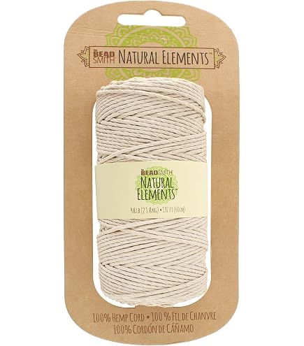 Yuecoom Hemp Rope, 8M Two-Strand Jute Twine String Hemp Rope Natural Brown Jute Line for Hang Tag Jewelry Necklace Making DIY Craft