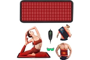 RIKIMXIN Red Light Therapy Mat for Body, 360PCS Large Red Light Therapy Pads for Body with 660nm and 850nm Near Infrared Light Redlight-Therapy Devices Mat Belt for Back Waist Shoulder Pain Relief with Timer