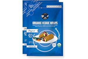 WRAWP Raw Organic Original Veggie Wraps | Wheat-Free, Gluten Free, Paleo Wraps, Non-GMO, Vegan Friendly Made in the USA (2 Pack)