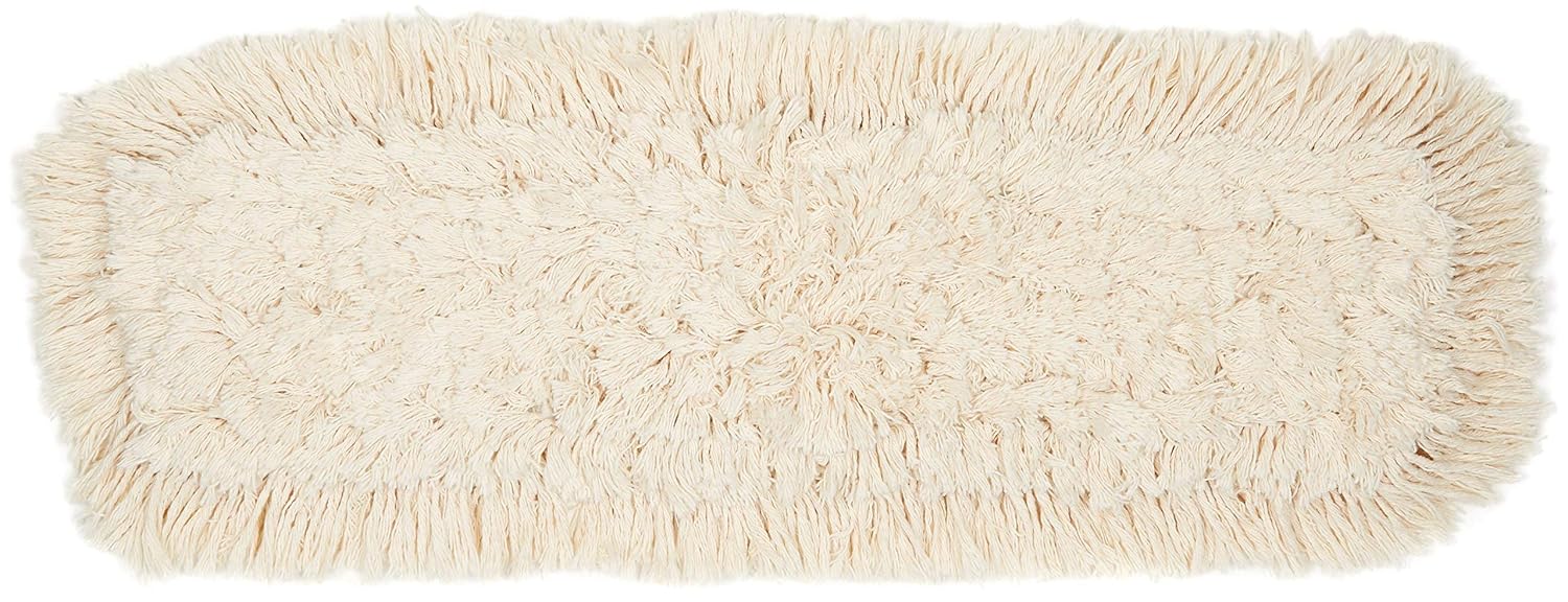 AmazonBasics Dust Mop Head Replacement, Cotton, 24 Inch, 6-Pack (Renewed)