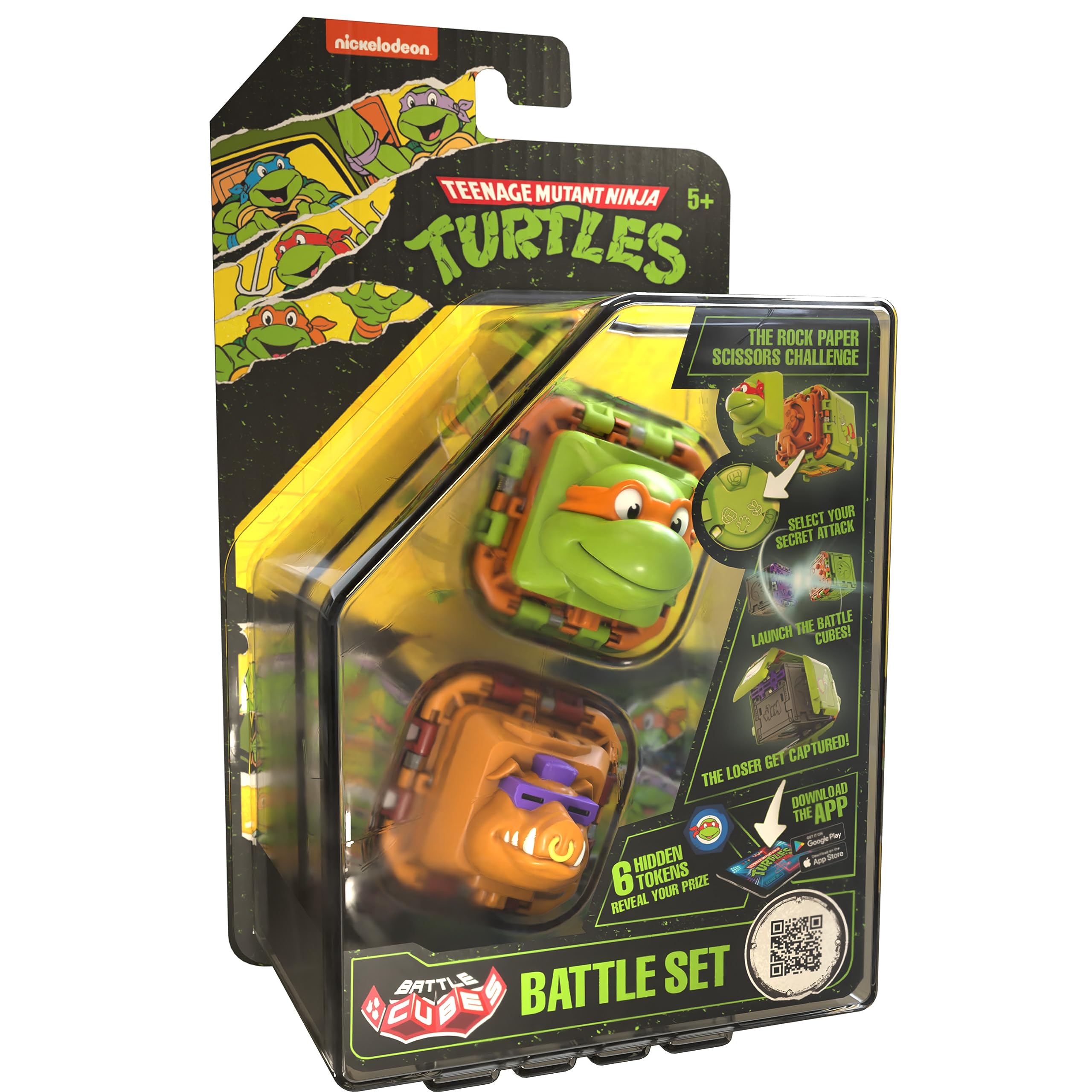 Battle Cubes Ninja Turtles Michelangelo Vs Bebop, Set of 2 - Battle Set