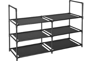 FIDUCIAL HOME 3 Tiers Shoe Rack 12-15 Pairs Sturdy Shoe Shelf