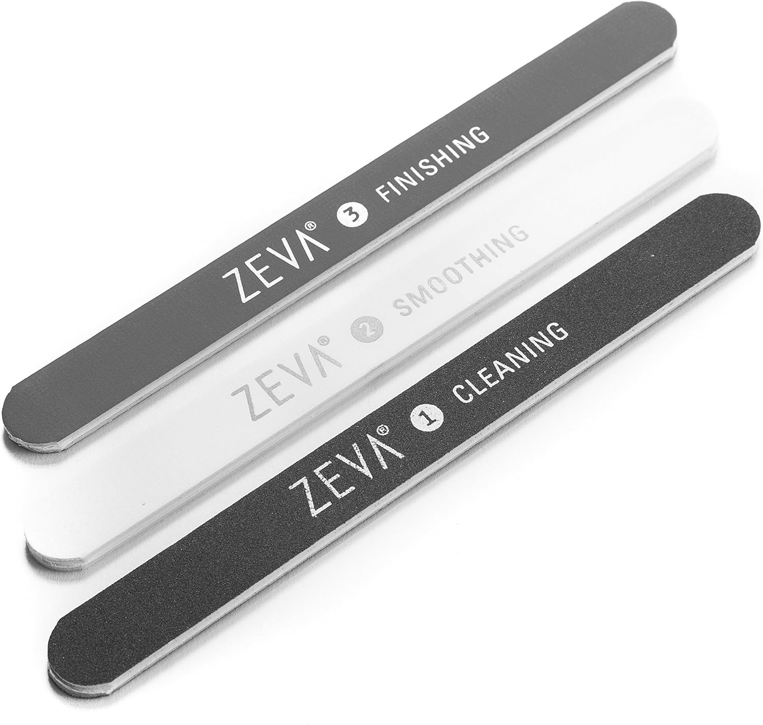 ZEVA 5-Piece Natural Nail Care File & Buffing System - Professional Nail Grooming Set - Complete Nail Care Kit for Beautiful Manicure and Pedicure in a Compact Case Ideal for Travel: Health & Personal Care