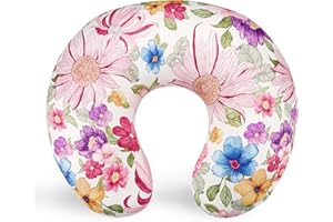 DAYEEBALL Nursing Pillow Cover for Boys and Girls, Breastfeeding Pillow Case for Newborn, Soft Baby Breastfeeding Pillow Slipcover, Fit for Standard Infant Nursing Pillows, Colourful Flowers