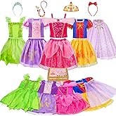Meland Princess Dress Up - Dress Up Clothes for Girls with Toys,Christmas Birthday Gift for Toddler Girls 3,4,5,6,7,8 Years