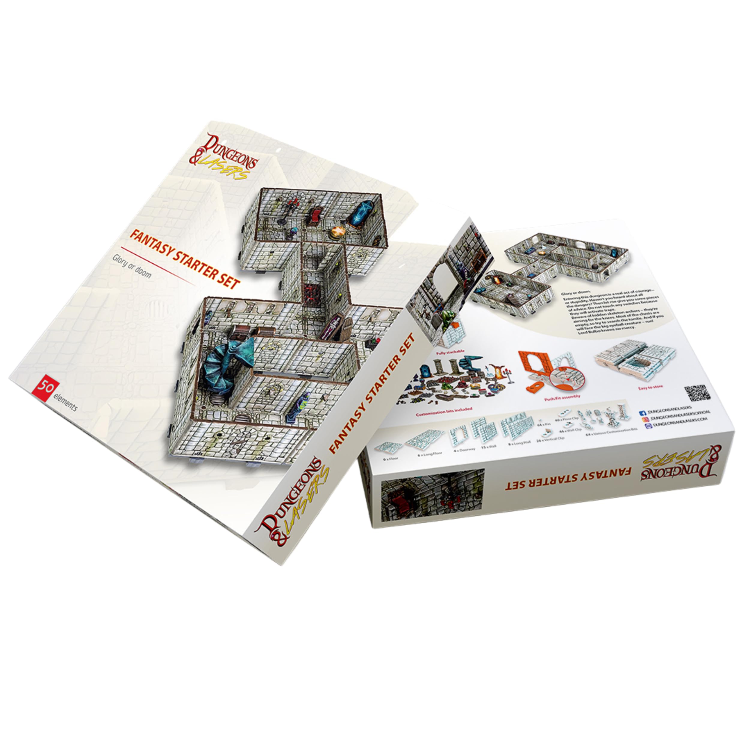 Archon Studio 73002 Dungeon & Laser Miniatures: Fantasy Starter Set Archon Accessories, Multi-Coloured