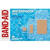 BAND-AID Brand Clear Waterproof Adhesive Bandages, Sterile 100% Waterproof Protection & Wound Care for Minor Cuts & Scrapes,