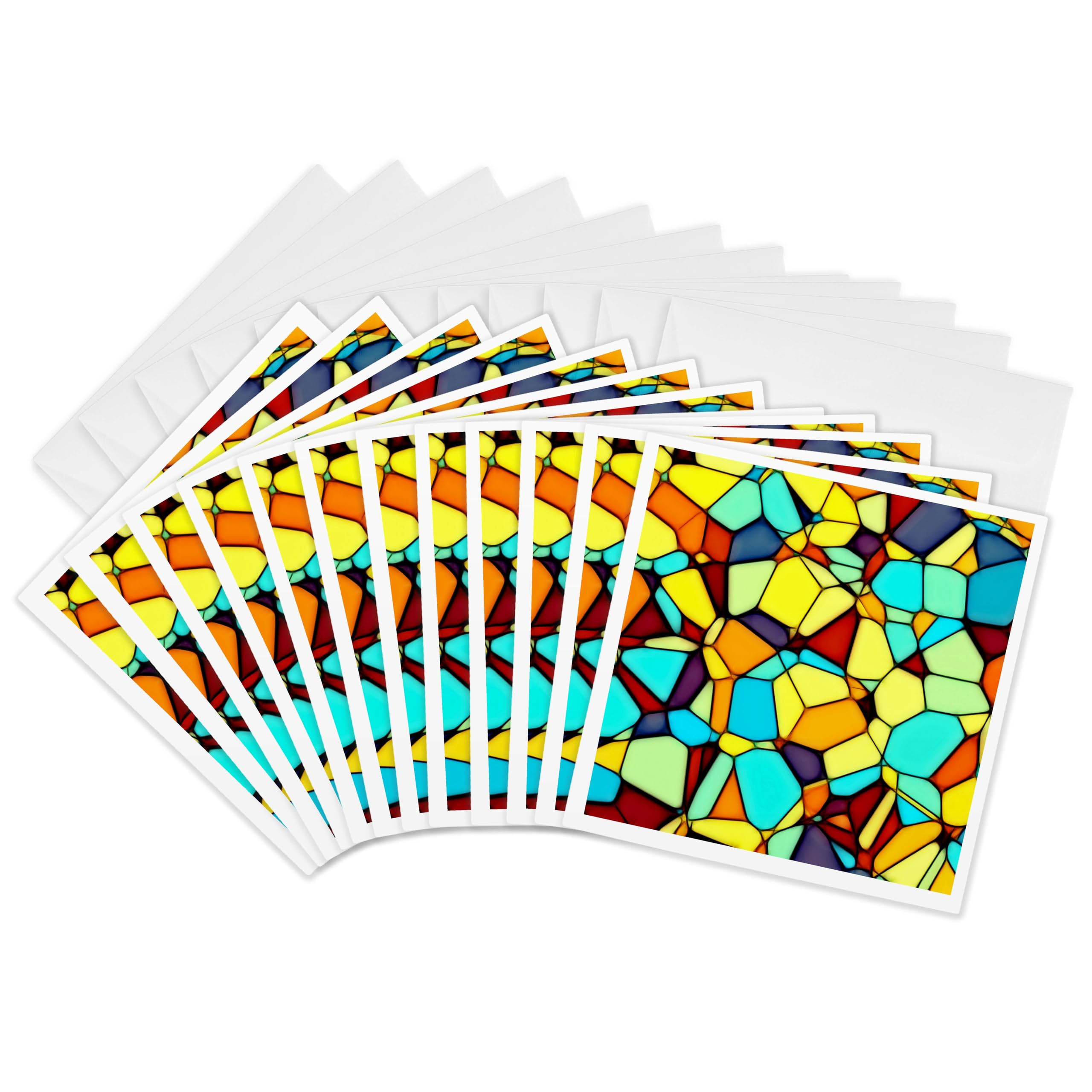 3dRose gc_233968_2 6 x 6-Inch "Image of Mosaic Art" Greeting Card (Set of 12)