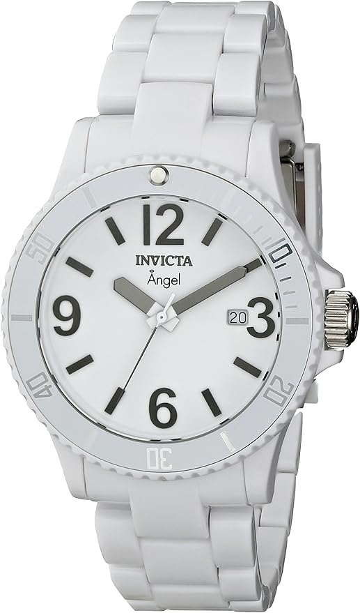 Invicta Women's 1207 Angel White Plastic Watch with Link