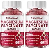 Magnesium Glycinate Gummies 1200mg - Sugar Free Magnesium Potassium Supplement with Vitamin B6, CoQ10 for Calm Mood & Sleep Support - 120 Cherry Gummies -2 Pack.