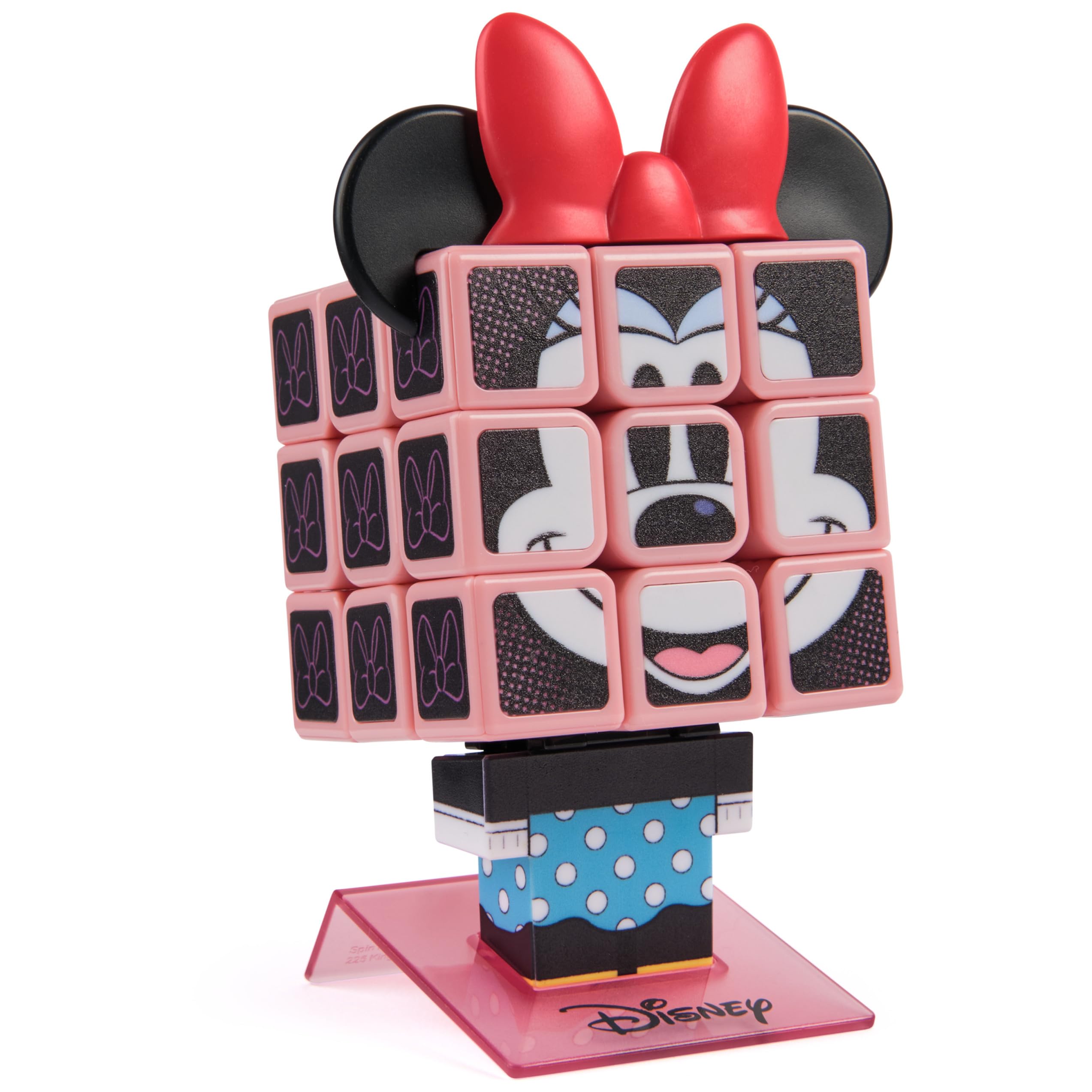 Rubik’s Cube Minnie Mouse Cuber, Disney Collectible & Desk Décor, Problem-Solving Brain Teaser, Color-Matching Disney Puzzle, Fidget Toy & Sensory Puzzle for Adults, Teens & Kids, for Ages 8 & Up