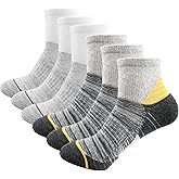J.WMEET Women's Athletic Ankle Socks Quarter Cushioned Running Socks Hiking Performance Sport Cotton Socks 6 Pack