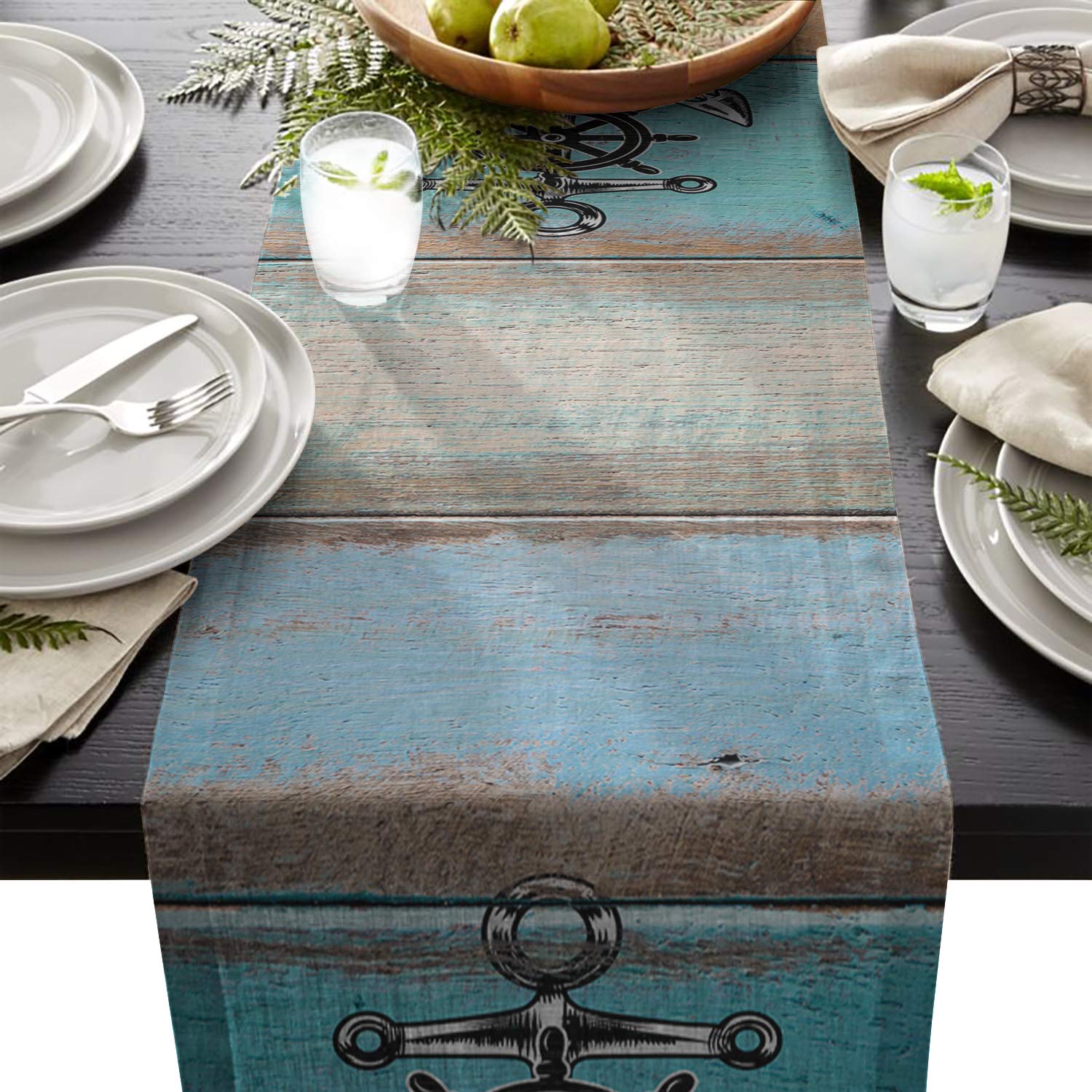Best dining room table runner nautical