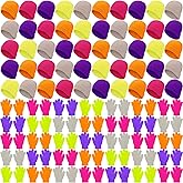 Xtinmee 100 Pcs Kids Winter Beanie and Gloves Bulk Warm Knit Hat Stretchy Full Fingers Gloves Pack Unisex Cold Weather Set
