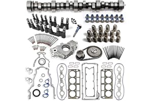 BTSCAR Sloppy Stage 2 Camshaft Kit Fits for 1997-2006 GMC Chevrolet 4.8/5.3/5.7/6.0 LS1, LS2, LS6, LQ4, LQ9, LM7, with Head Gaskets, Springs, Pushrods, Oil Seals, Bolts Set, Oil Pump,Timing Chain