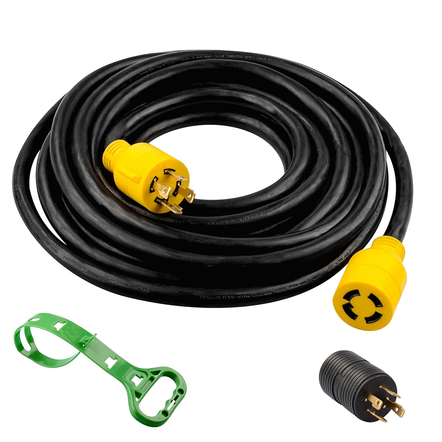RVGUARD 10ft Generator Power Cord 4 Prong 10 Gauge STW Cable 125/250V