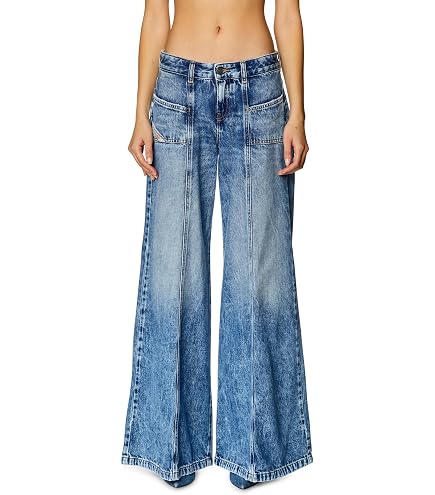 Diesel Women's 1996 D-Sire Relaxed Jeans, Medium Blue, 24W 32L