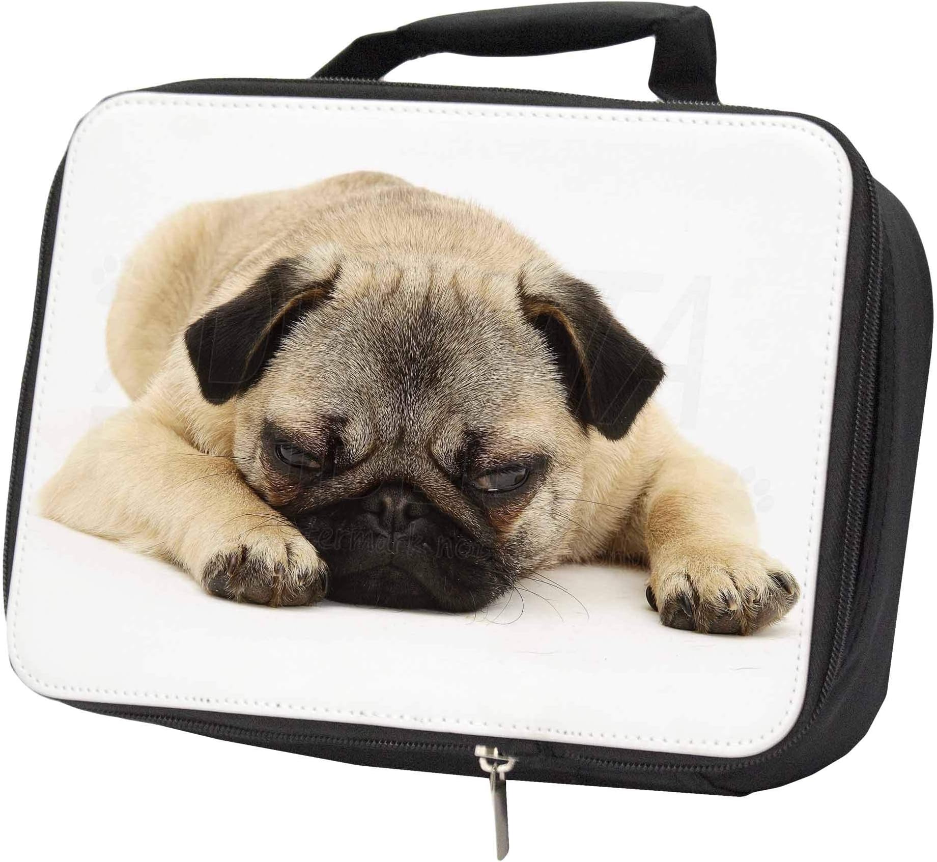 Advanta Group Pug Dog Black Insulated School Lunch Box Bag
