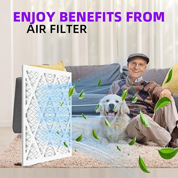 QINGZHUG 10X20X1 MERV 13 (6-PACK) PLEATED AIR FILTER (ACTUAL SIZE: 9.75″ X 19.75″ X 0.75″) MPR 1900 & FPR 10, FURNACE AIR FILTERS 10X20X1 AIR FILTER