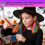 Purple Ladybug Hair Chalk 12 Vibrant Colors Glitter Tattoos Kids Girls Gift view 7