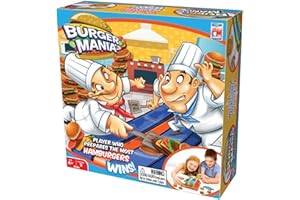 Fotorama Burger Mania Sizzling Build A Burger Game, Fast-Paced Conveyor Belt Competition, Improves Fine Motor Skills, Gifts for Kids Ages 6 & Up