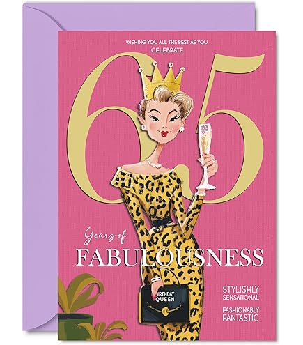 Friend 65th Pink Champagne Birthday Card, Personalised Friend Pink Birthday Card, Best Friend Is Sixty-five Card, Sixty Fifth Pink Birthday