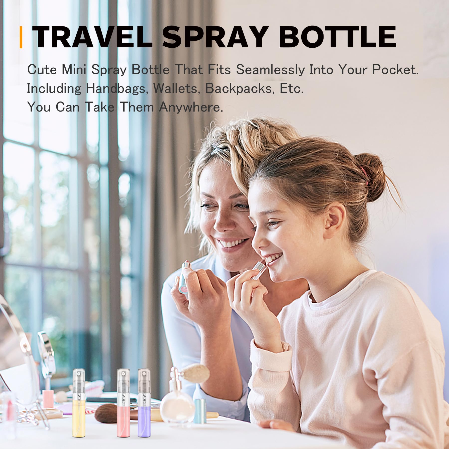 Mini Spray Bottle 5ml, Refillable Glass Spray Bottle, Glass Bottle Atomizer, Perfume Mouthwash Atomizer for Cleaning Refillable Container for Travel, Essential Oils, Perfume 60 Pcs, 5ml