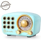 Retro Bluetooth Speaker, Vintage Radio-Greadio FM Radio with Old Fashioned Classic Style, Strong Bass Enhancement, Loud Volum