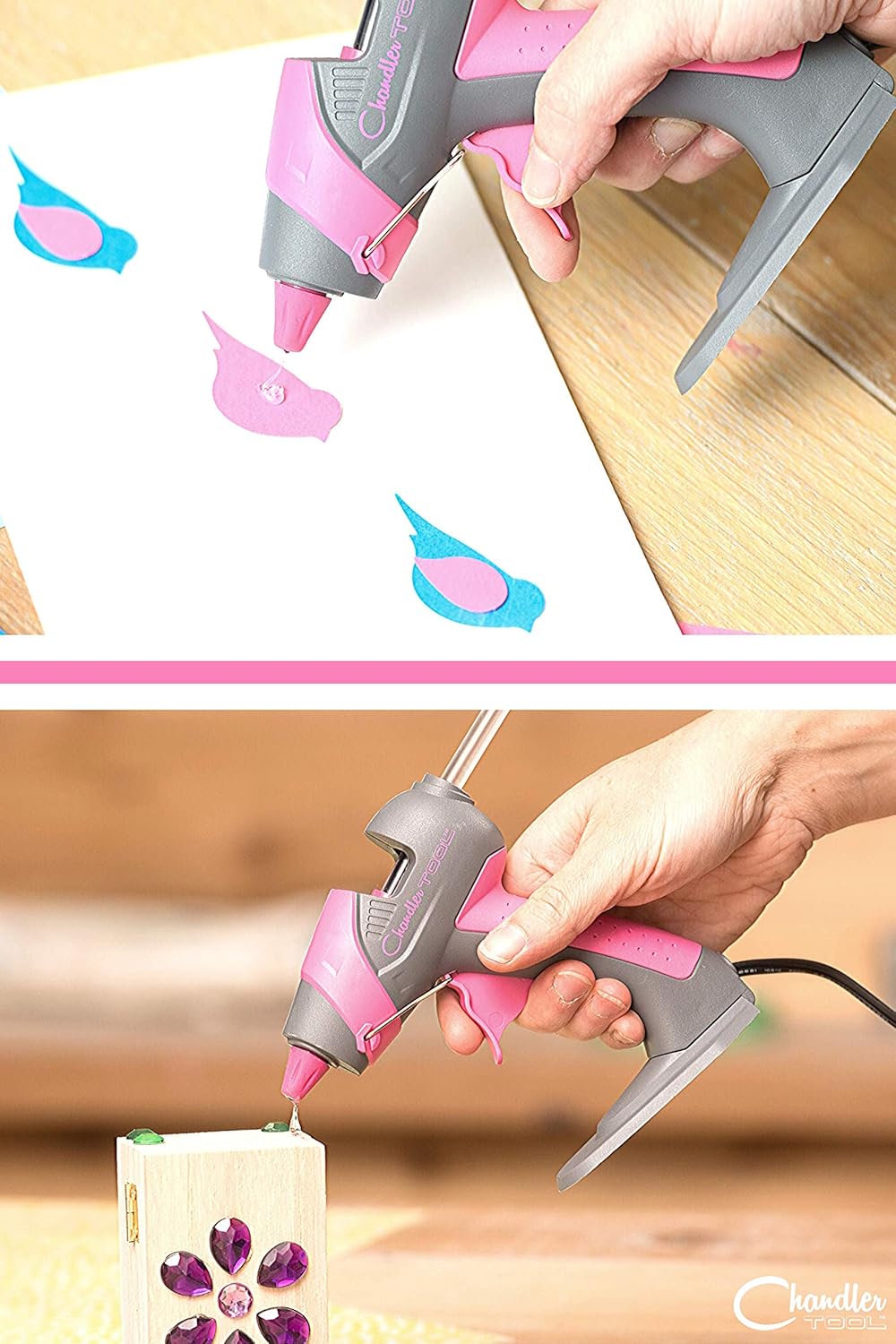 Amazon Com Mini Hot Glue Gun By Chandler Tool 25 Watt Mini Size High Temp Hot Melt Mini Glue Gun Kit With 10 Pcs Mini Hot Glue Sticks Patented Base Stand For