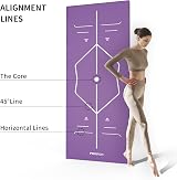 PROIRON Yoga Mat Alignment System Non Slip Large 173 x 61 x 0.4 cm Purple view 2