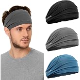 Running Headband for Men and Women - Wide Moisture Wicking Sweatbands for Fitness, Running, Hiking, Cycling, Yoga, Basketball