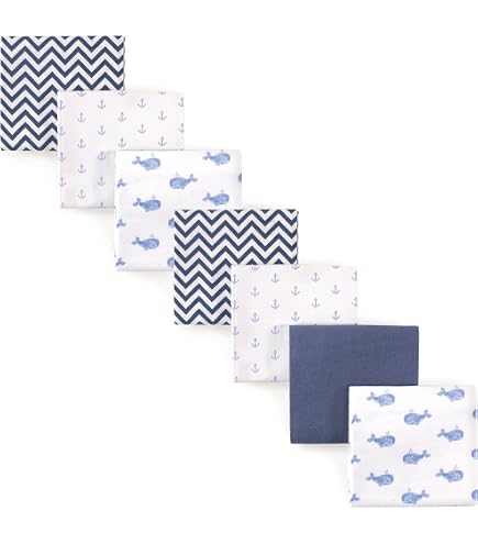 Hudson Baby Uni Baumwoll-Flanell Empfangsdecken Set – Vintage Blossom, 76x76 Cm, Weich & Vielseitig