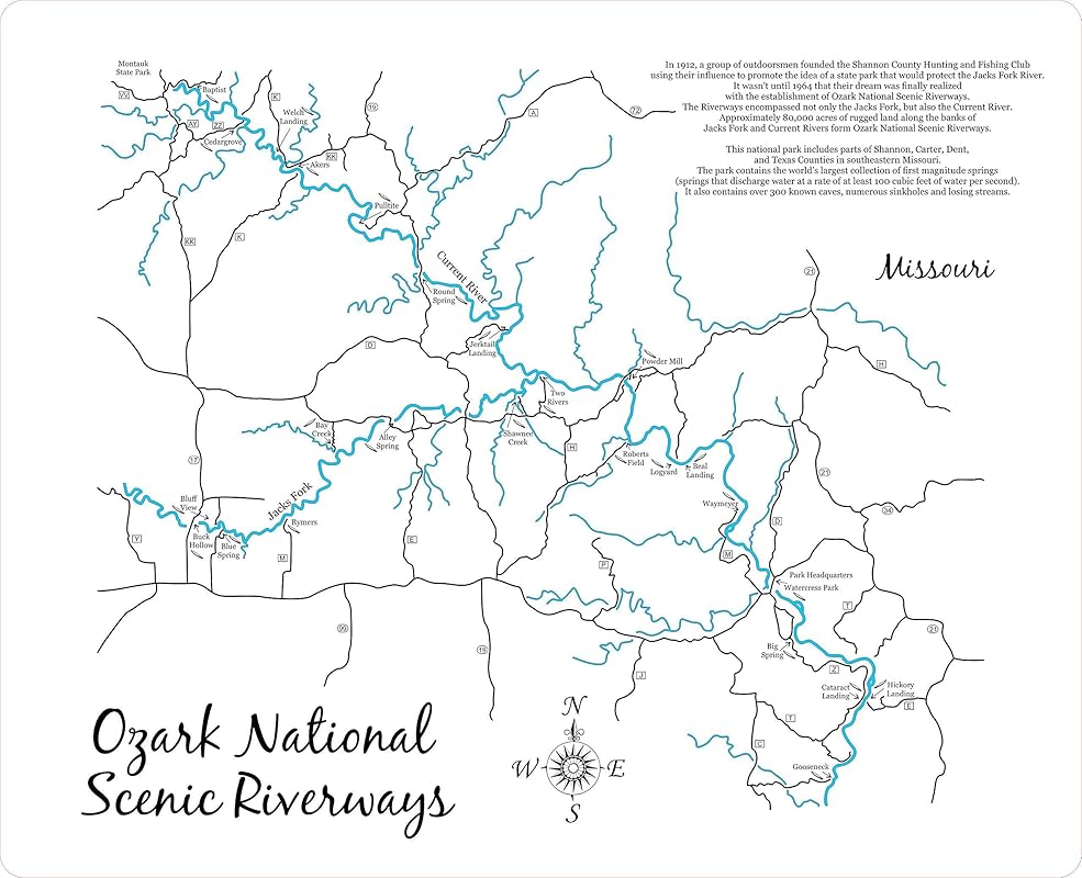Amazon.com: Ozark National Scenic Riverways, Missouri: Framed Wood