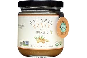 GREENBOW Organic Honey with Turmeric - 100% USDA Certified Organic, Non-GMO, Gluten Free Organic Turmeric Honey - Whole Food Organic Turmeric Honey – 11oz (311g)