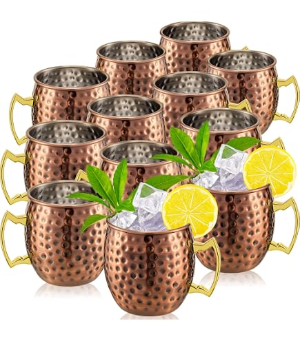 Moscow Mule Copper Mugs Set Of 2 Moscow Mule Cups Stainless Steel Mug 18 Oz F